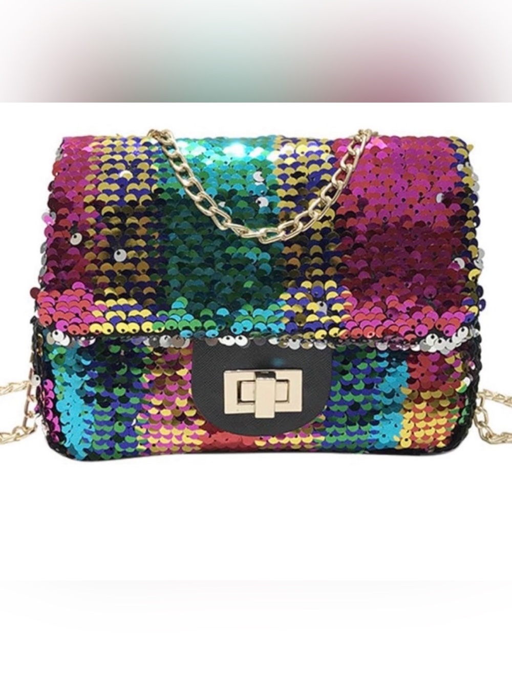 Sequin Multicolor Crossbody or Clutch Bag